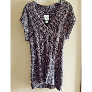 New York AT LAST Chunky Knit Long Brown Sweater Top Women's Size Medium